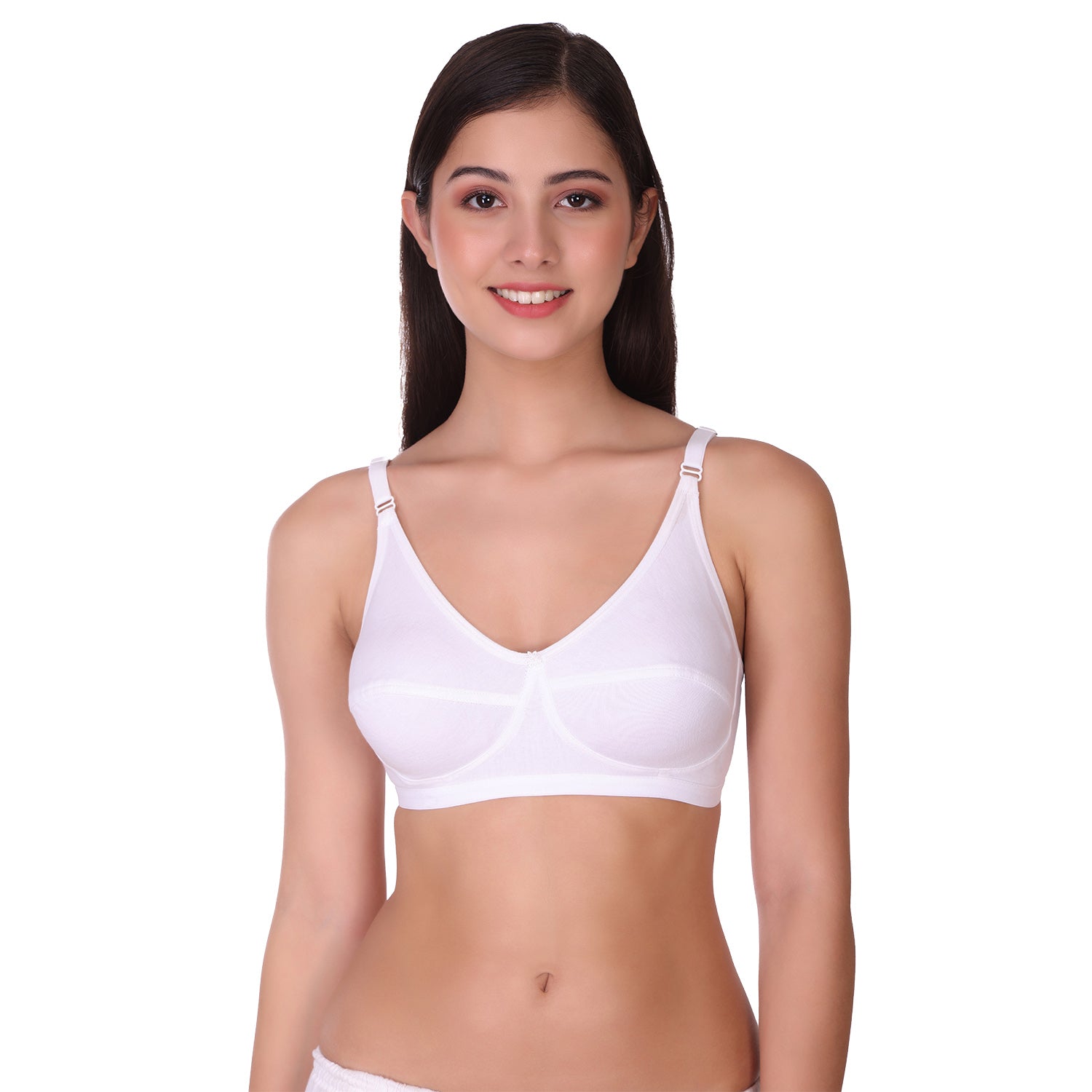 Pooja Ragenee Non Padded Cotton Blend C Cup bra for Women White