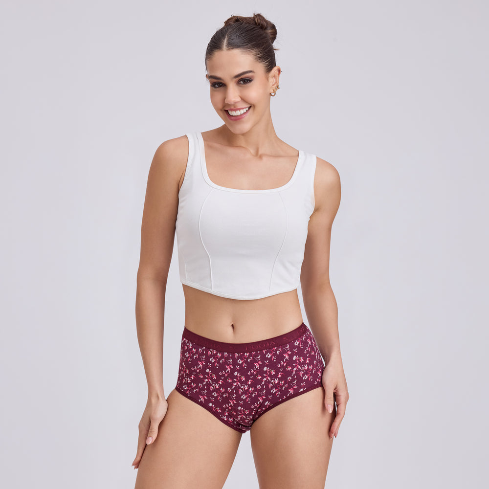 High Waist Cotton Hipster