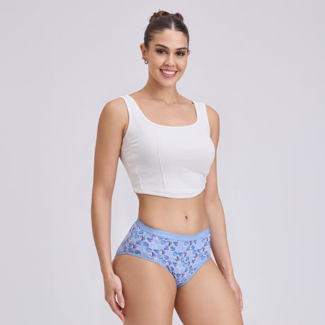 Hipsters Mid Waist Panty for Women – Soft Cotton, Full Coverage PP003