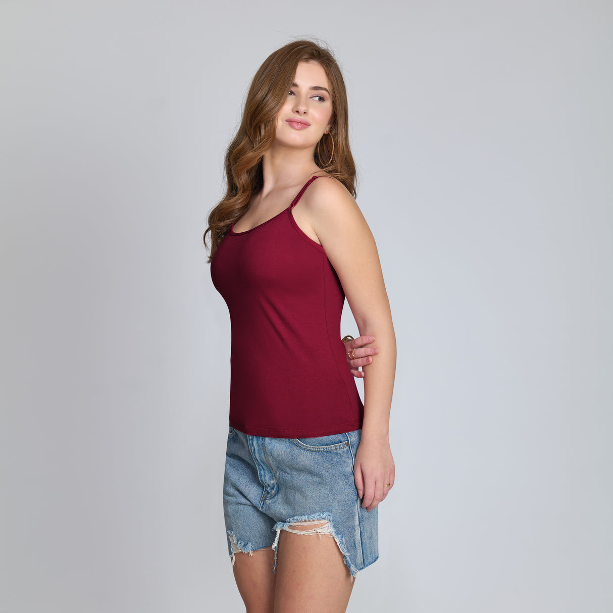 Women’s Adjustable Strap Camisole – Soft, Breathable & Comfortable CQ6001