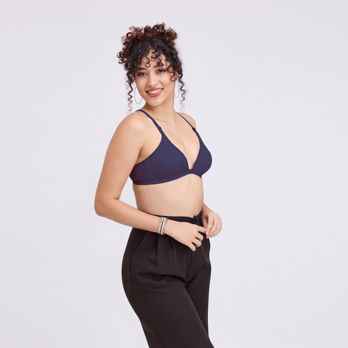 Women’s Front Open Non-Padded Bra | Easy Closure & Natural Fit BQ2184