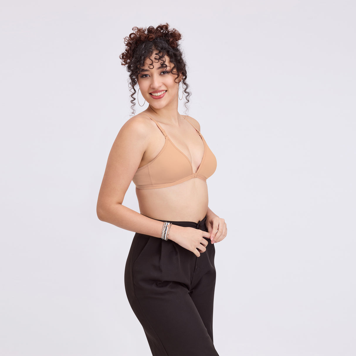 Women’s Front Open Non-Padded Bra | Easy Closure & Natural Fit BQ2184