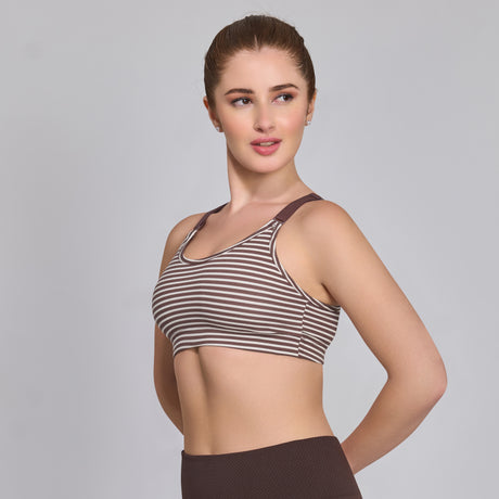 Stylish Printed Sports Bra–Breathable, Stretchable & Perfect for Everyday Comfort SQ1045