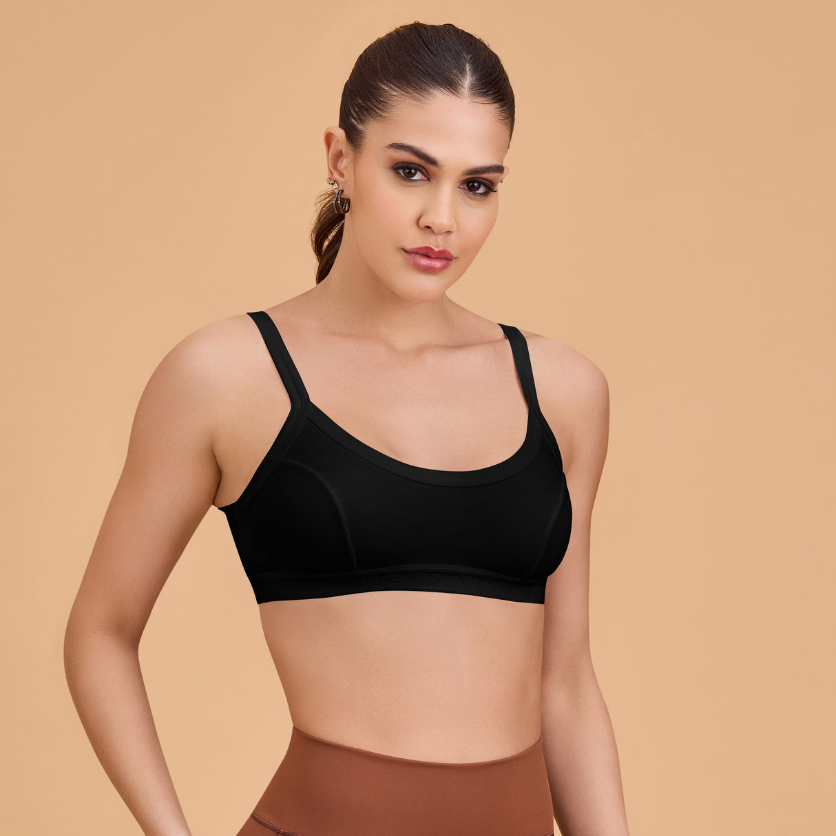 Women’s Non-Padded Seam Sports Bra|Soft Stretch Fit SQ1008_BL