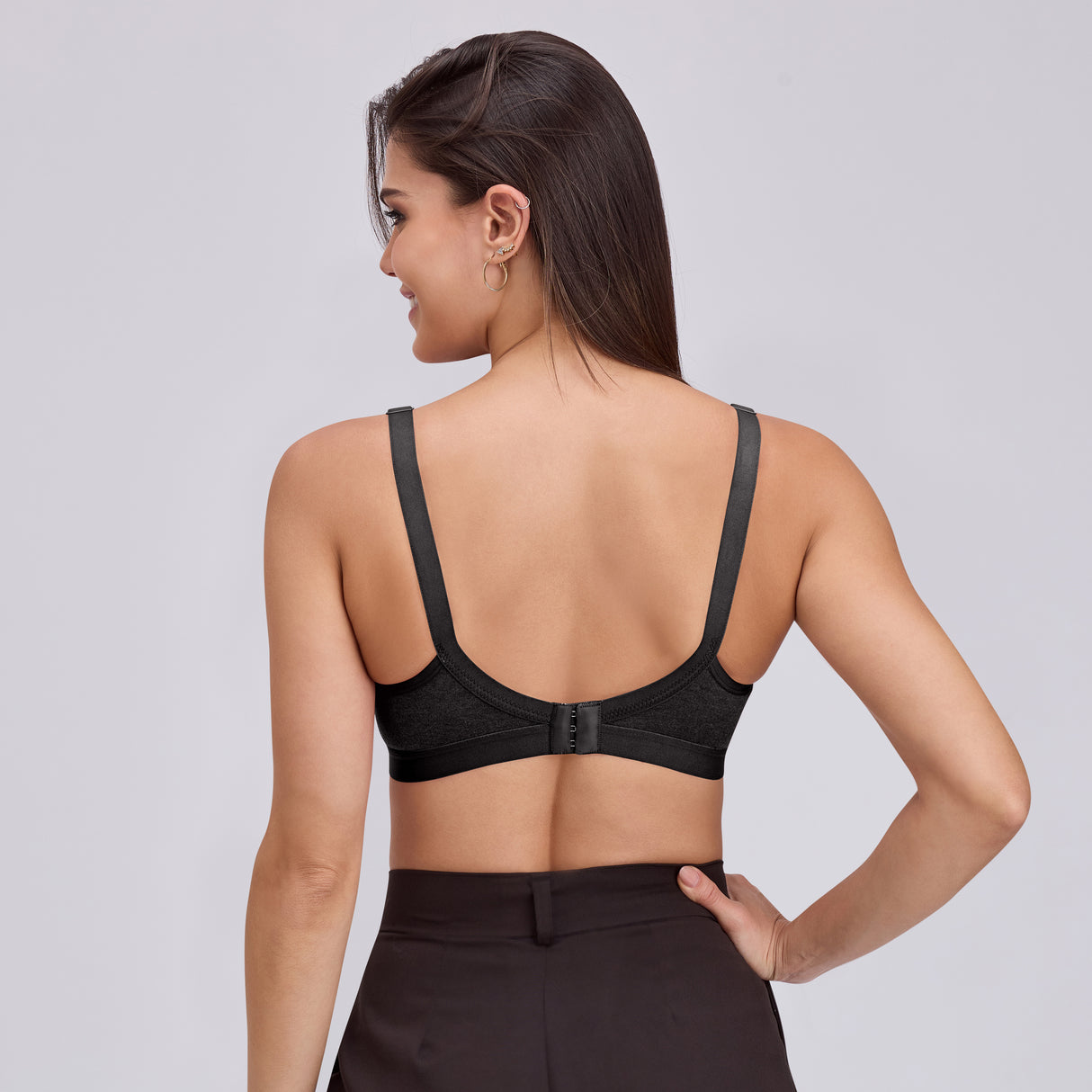 Full Coverage D Cup Bra D Non Padded, Wire-Free Comfort Support- BQ2099