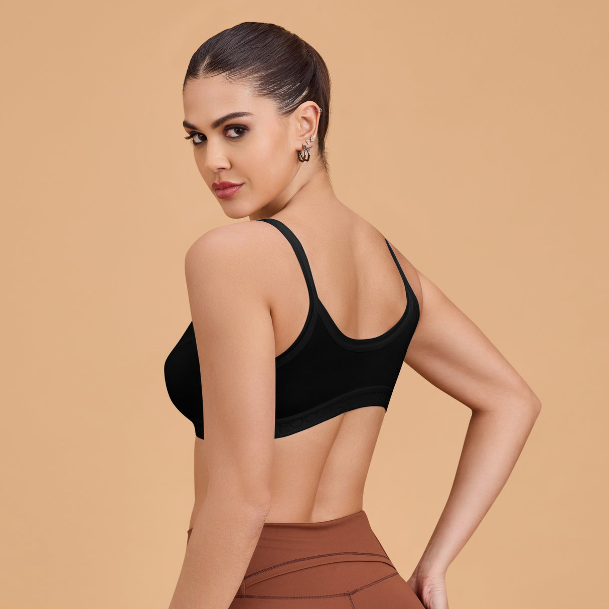 Women’s Non-Padded Seam Sports Bra|Soft Stretch Fit SQ1008_BL