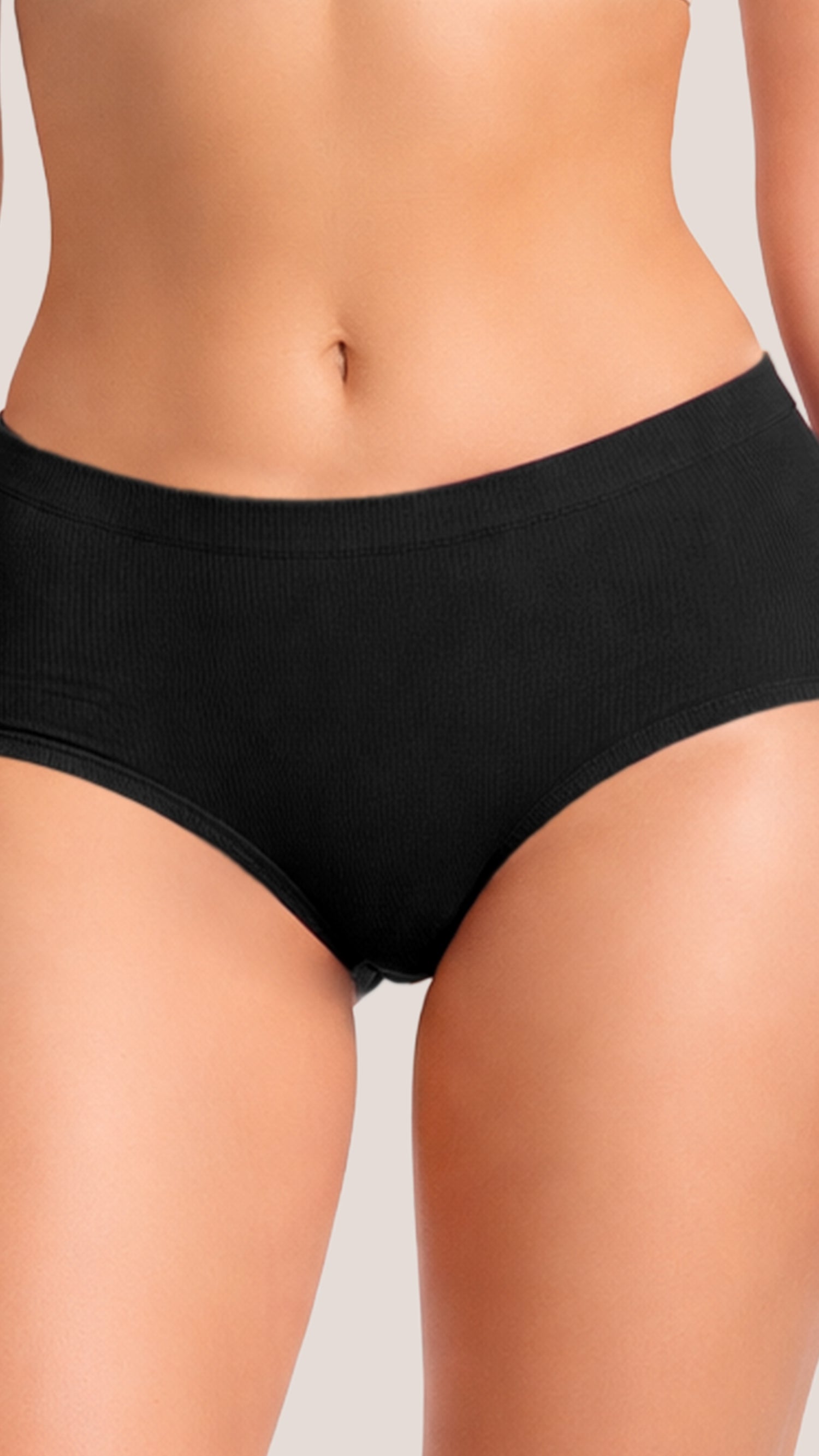Women’s Solid Rib Hipster Panty | Soft Stretch Lycra Blend Comfort pack of 3 PQ5034