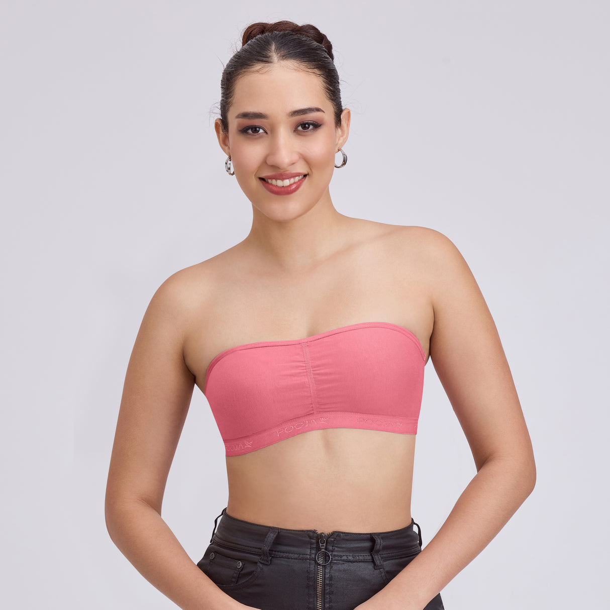 Seamless Strapless Tube Bra – Wireless Padded Bandeau for Women TQ0001