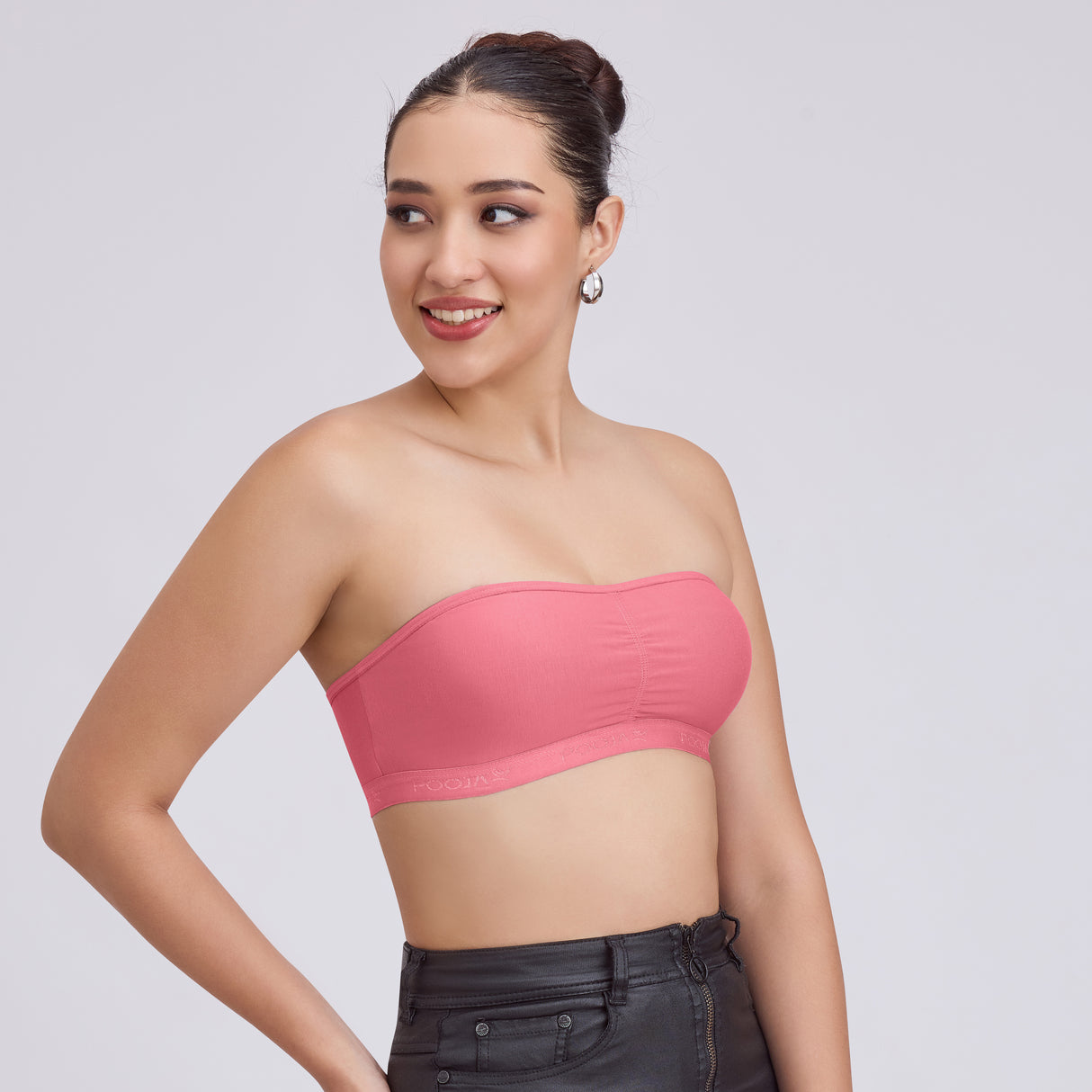 Seamless Strapless Tube Bra – Wireless Padded Bandeau for Women TQ0001