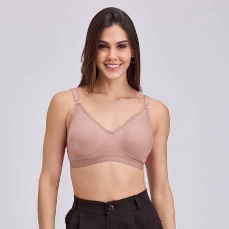 Full Coverage D Cup Bra D Non Padded, Wire-Free Comfort Support- BQ2099