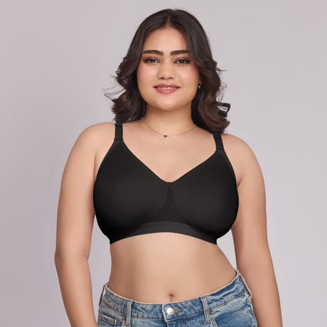 Full Coverage D Cup Bra – Supportive, Comfortable & Wireless | Plus Size Bra for Everyday Wear MQ3033