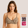 Stylish Printed Seam Bra for Women Soft Support & Everyday Comfort BQ2189 Pack of 3