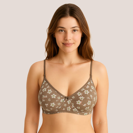 Stylish Printed Seam Bra for Women Soft Support & Everyday Comfort BQ2189