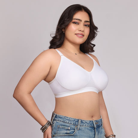 Full Coverage D Cup Bra – Supportive, Comfortable & Wireless | Plus Size Bra for Everyday Wear MQ3033