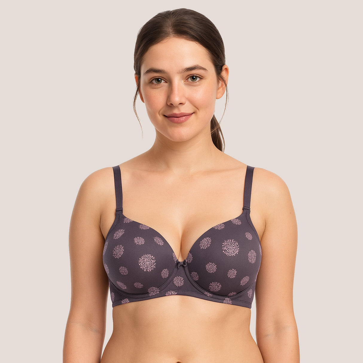 Detachable Strap Padded Bra for Versatile Styling & All-Day Comfort NQ4009