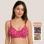 Stylish Printed Seam Bra for Women Soft Support & Everyday Comfort BQ2186 3 PC