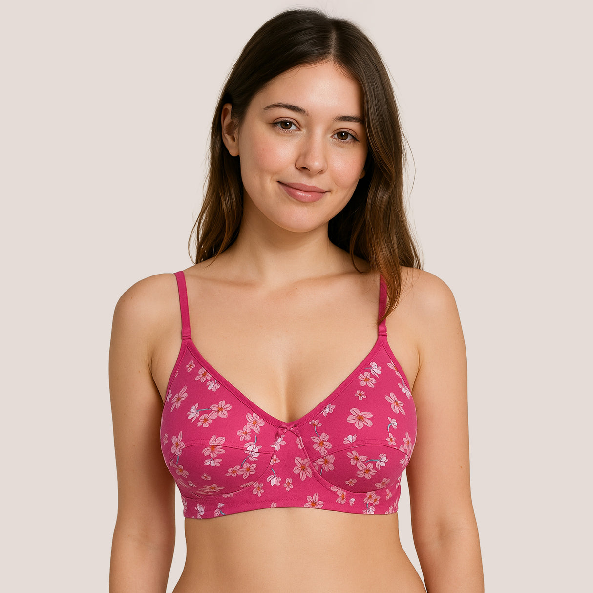 Stylish Printed Seam Bra for Women Soft Support & Everyday Comfort BQ2189 Pack of 3