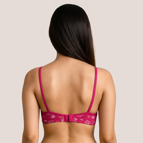 Stylish Printed Seam Bra for Women Soft Support & Everyday Comfort BQ2189