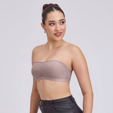 Seamless Strapless Tube Bra – Wireless Padded Bandeau for Women TQ0001