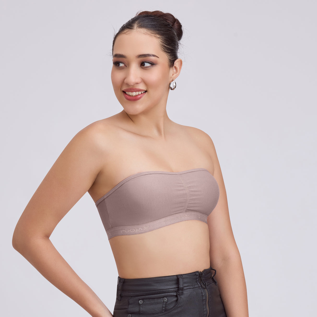 Seamless Strapless Tube Bra – Wireless Padded Bandeau for Women TQ0001