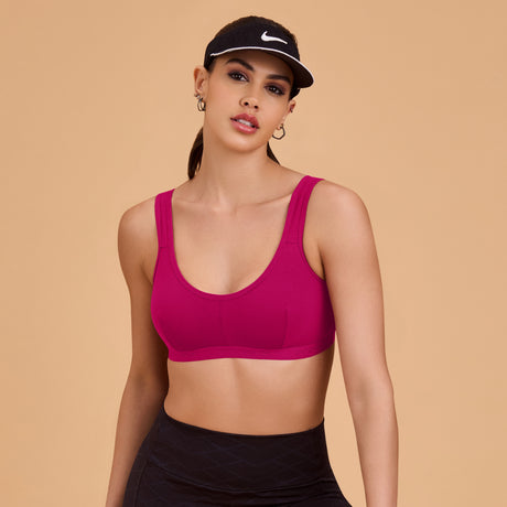 Non-Padded Sports Bra for Women | Wire-Free, Stretchable & Comfortable Fit SQ1011