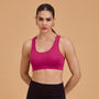 Medium Impact Racerback Sports Bra – Seamless, Breathable, Supportive SQ1028