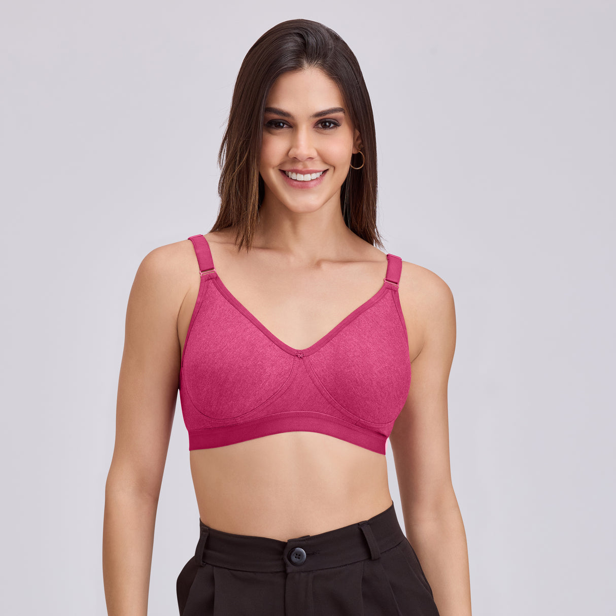 Full Coverage D Cup Bra D Non Padded, Wire-Free Comfort Support- BQ2099