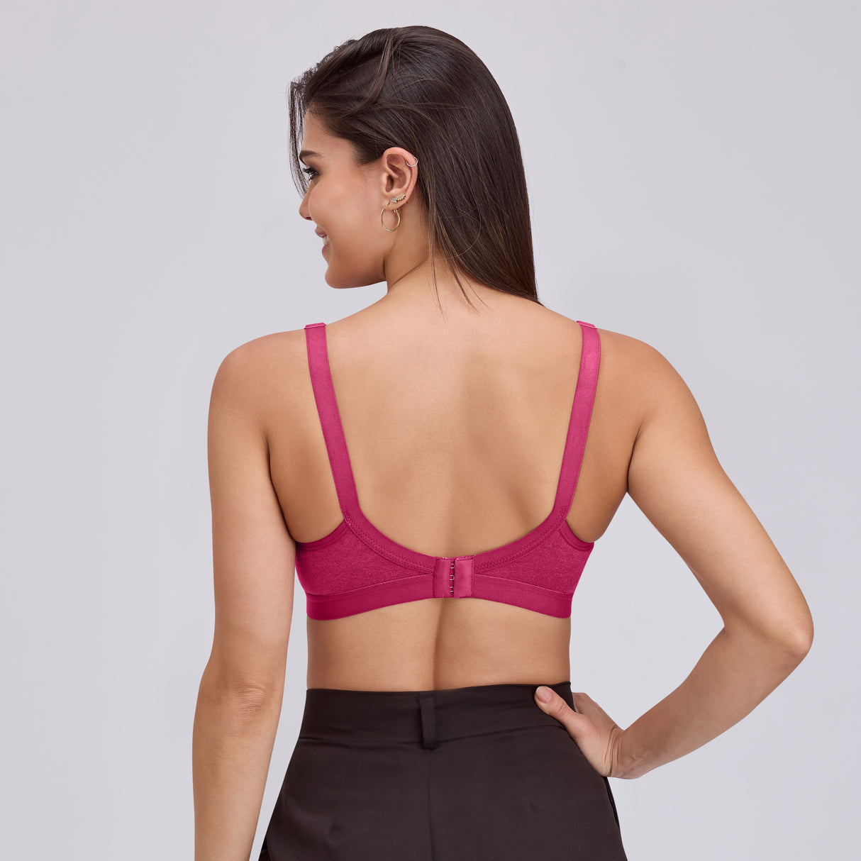 Full Coverage D Cup Bra D Non Padded, Wire-Free Comfort Support- BQ2099