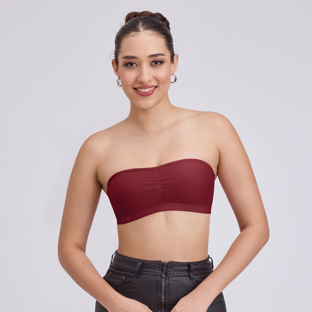 Seamless Strapless Tube Bra – Wireless Padded Bandeau for Women TQ0001