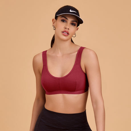 Non-Padded Sports Bra for Women | Wire-Free, Stretchable & Comfortable Fit SQ1011