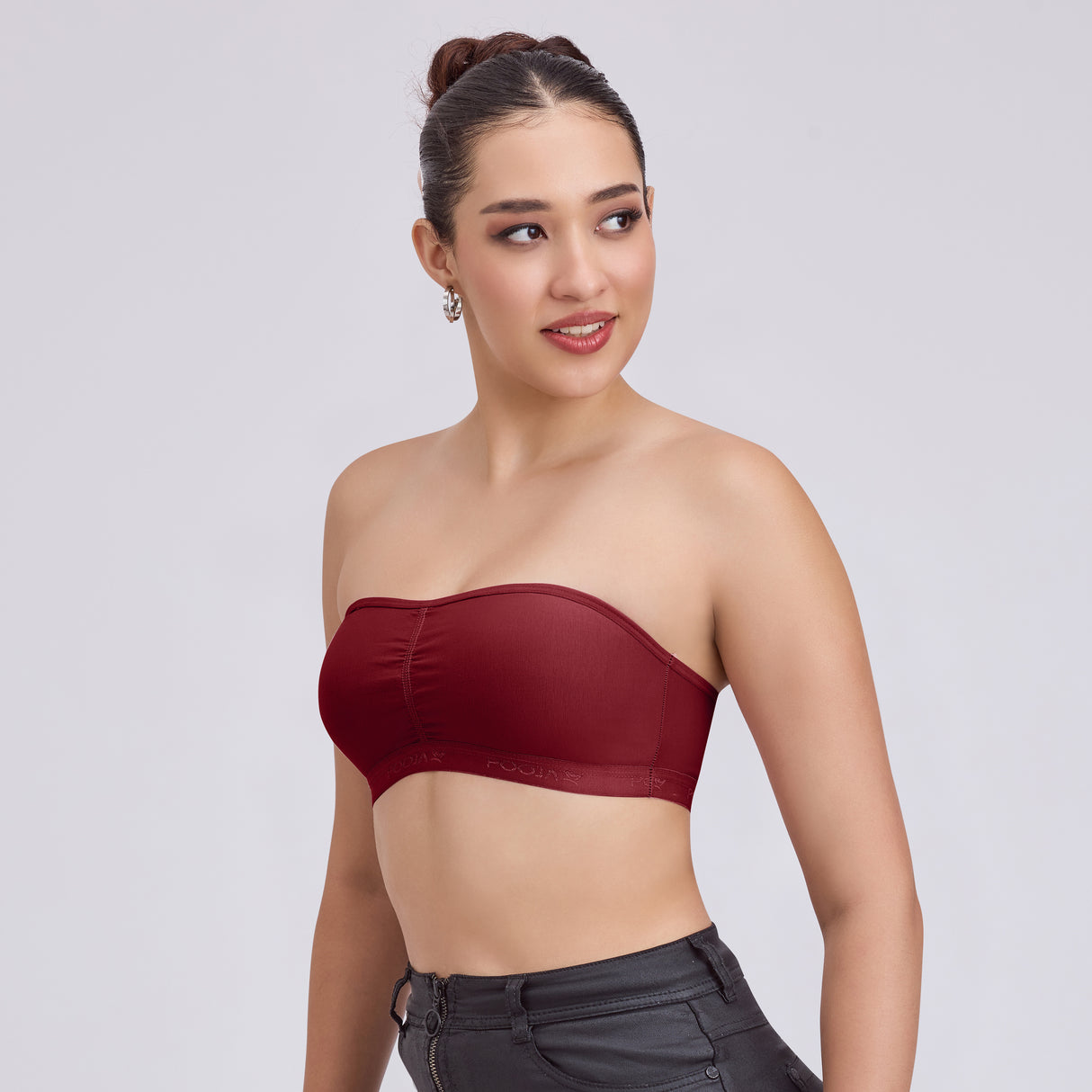 Seamless Strapless Tube Bra – Wireless Padded Bandeau for Women TQ0001