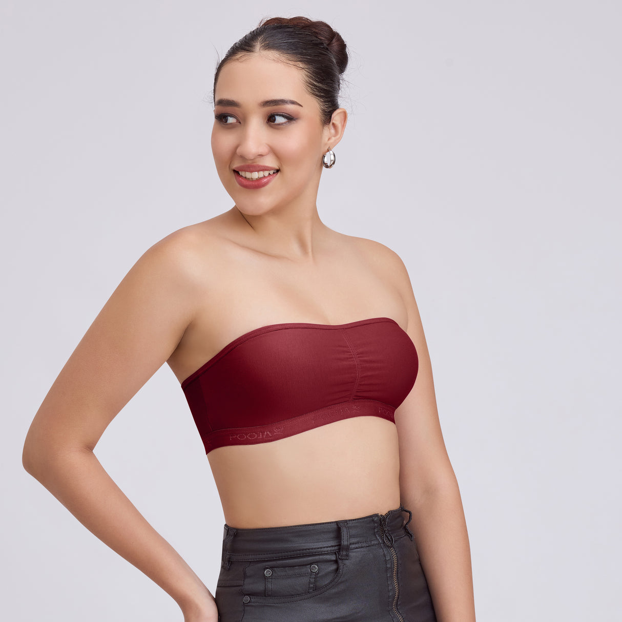 Seamless Strapless Tube Bra – Wireless Padded Bandeau for Women TQ0001