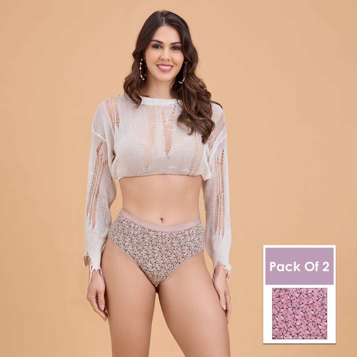 Stylish Printed Hipster Panty for Women|Soft & Comfortable Fit PQ5040-2PC