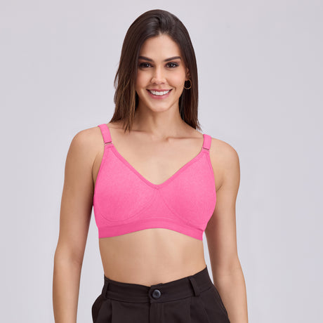 Full Coverage D Cup Bra D Non Padded, Wire-Free Comfort Support- BQ2099