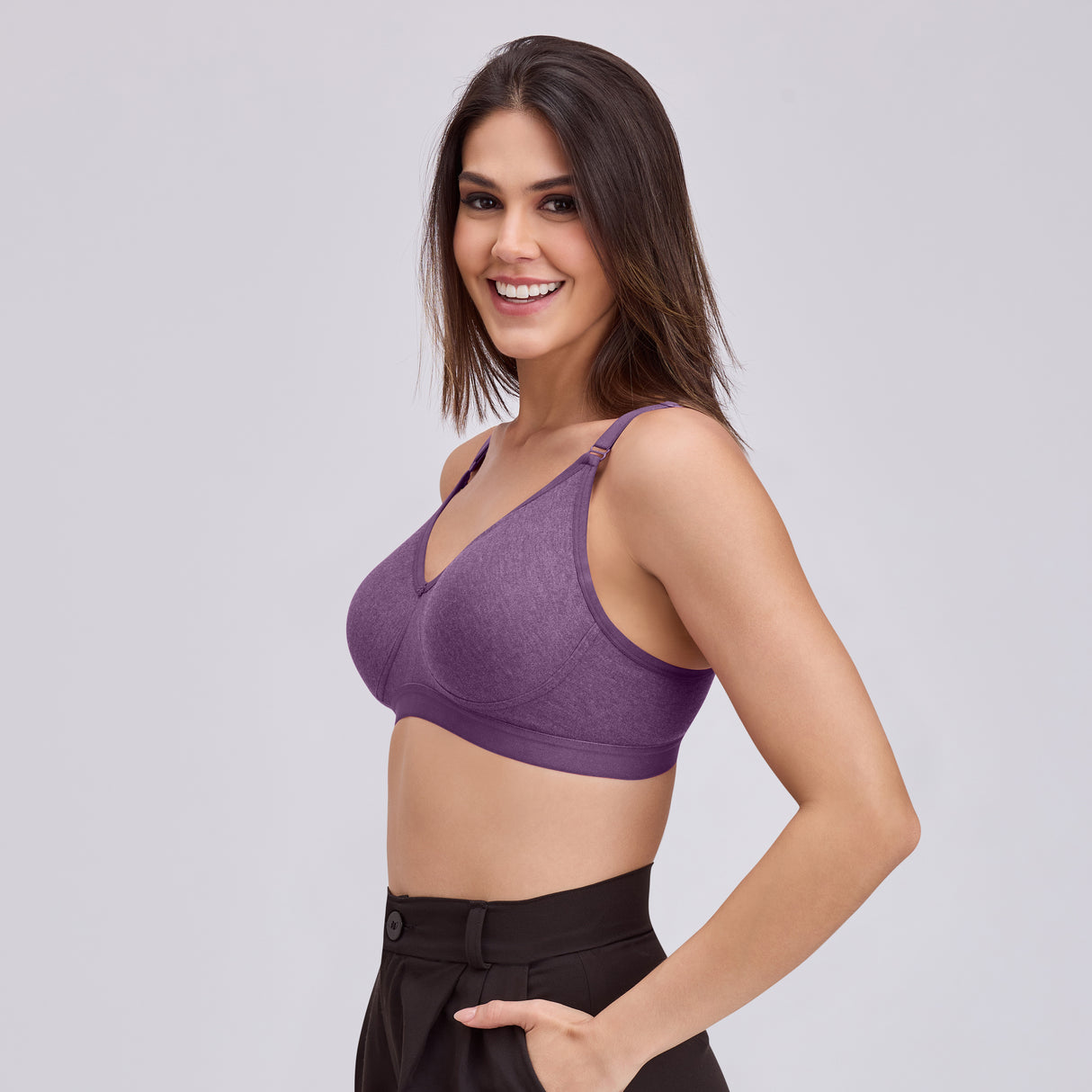 Full Coverage D Cup Bra D Non Padded, Wire-Free Comfort Support- BQ2099