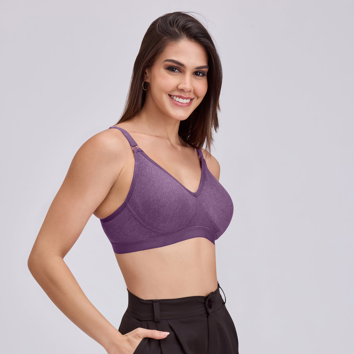 Full Coverage D Cup Bra D Non Padded, Wire-Free Comfort Support- BQ2099