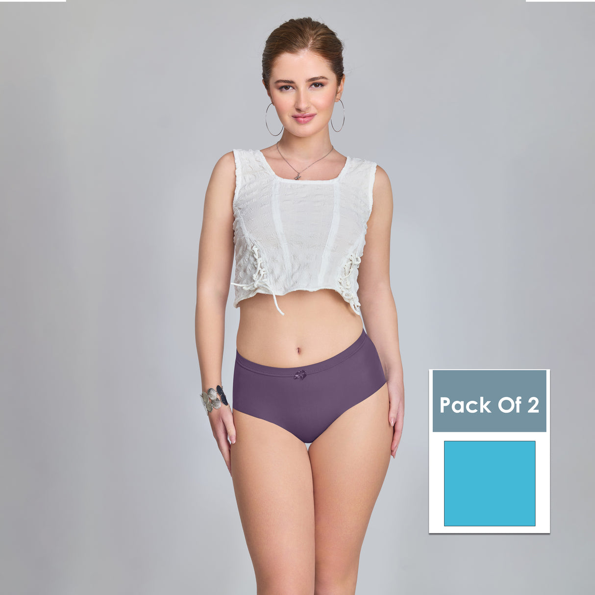 Plain Seamless Panty for Women – Soft,Stretchable & Invisible Comfort Innerwear PQ5033-2pc