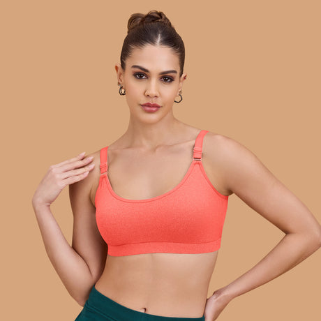 Seamless Breathable,Supportive,and Wire-Free Full Coverage Easy to Slip on Sports SQ1033