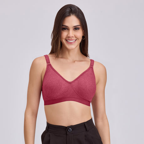 Full Coverage D Cup Bra D Non Padded, Wire-Free Comfort Support- BQ2099