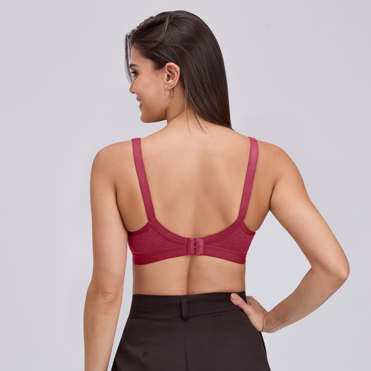 Full Coverage D Cup Bra D Non Padded, Wire-Free Comfort Support- BQ2099