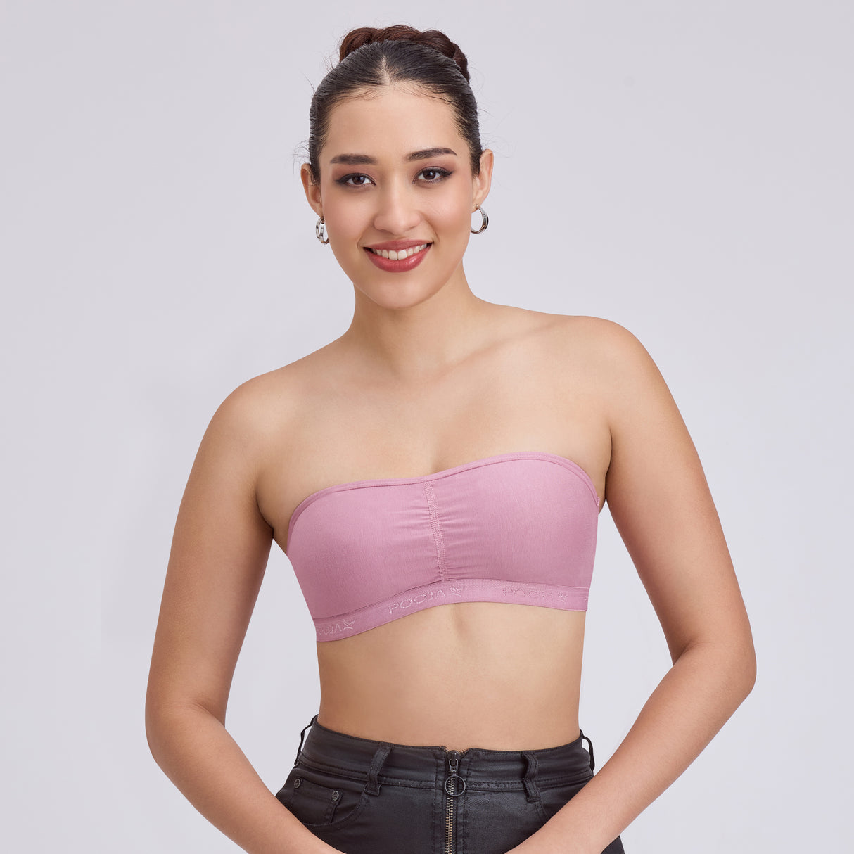 Seamless Strapless Tube Bra – Wireless Padded Bandeau for Women TQ0001