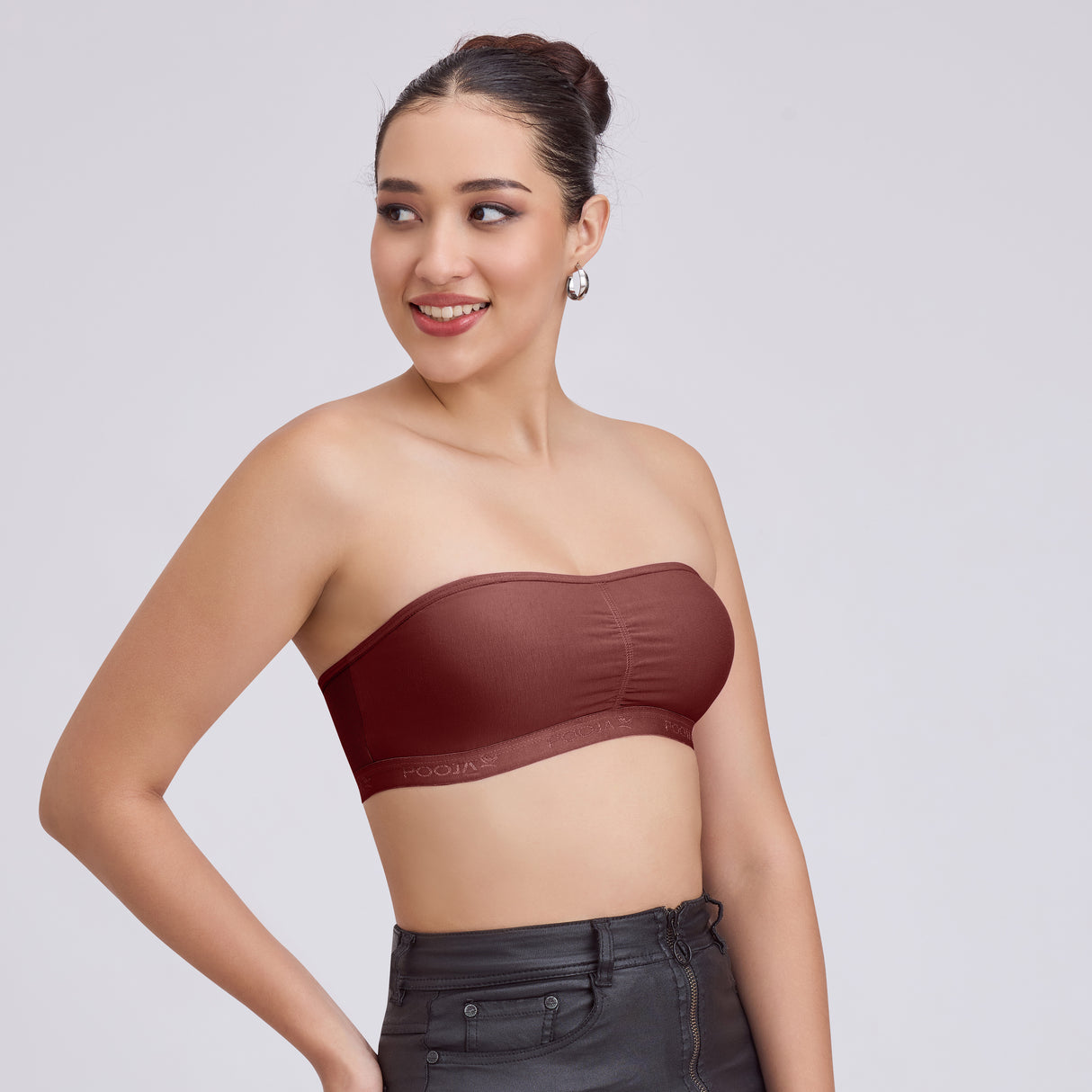 Seamless Strapless Tube Bra – Wireless Padded Bandeau for Women TQ0001