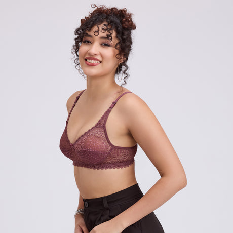 Elegant Full Net Fancy Bridal Bra – Stylish & Comfortable Lingerie BQ2188