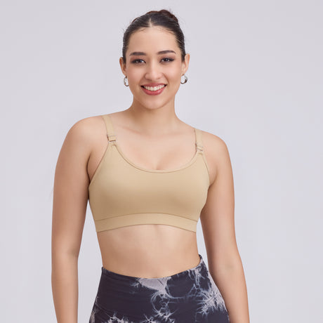 Slip-On Everyday Bra with Adjustable Straps - Non-Padded, Non-Wired & Molded Comfort- SQ1042