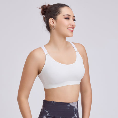 Slip-On Everyday Bra with Adjustable Straps - Non-Padded, Non-Wired & Molded Comfort- SQ1042