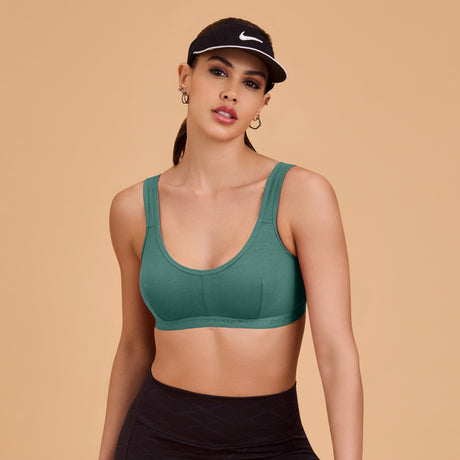 Non-Padded Sports Bra for Women | Wire-Free, Stretchable & Comfortable Fit SQ1011