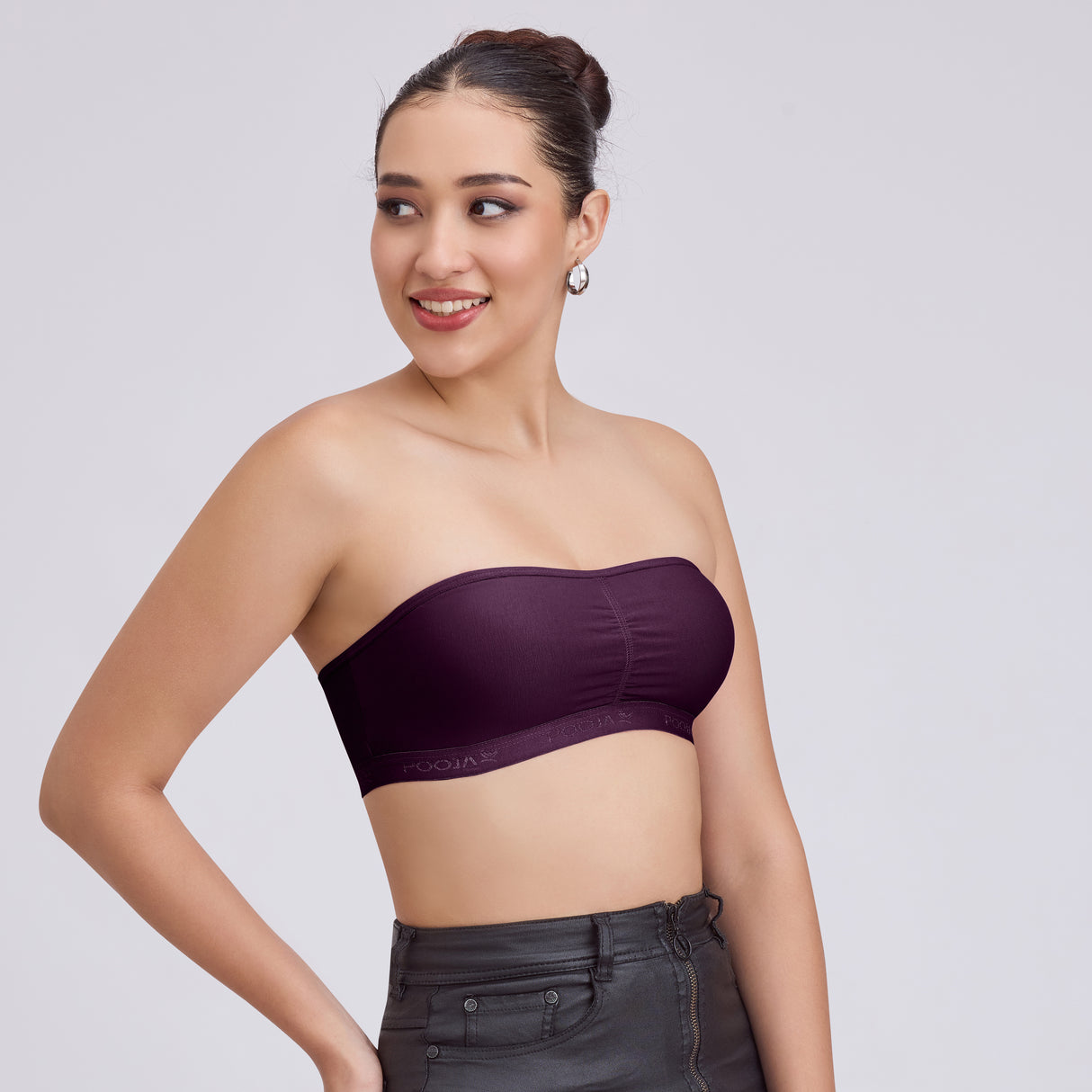 Seamless Strapless Tube Bra – Wireless Padded Bandeau for Women TQ0001