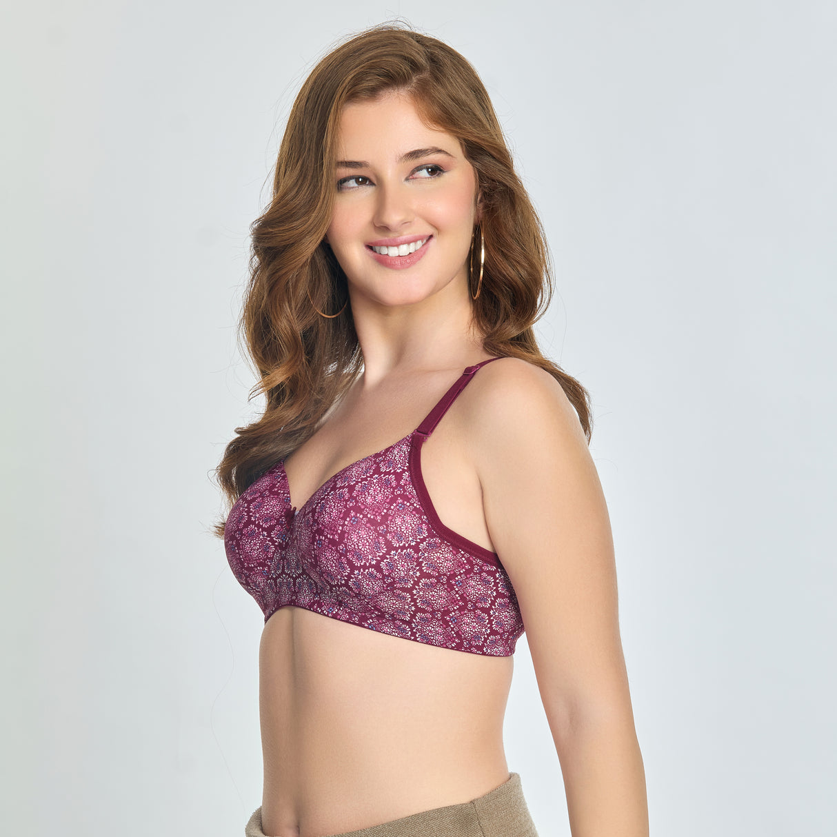 Lightly Padded Printed Bra – Soft, Stylish & Everyday Comfort 
NQ4008
