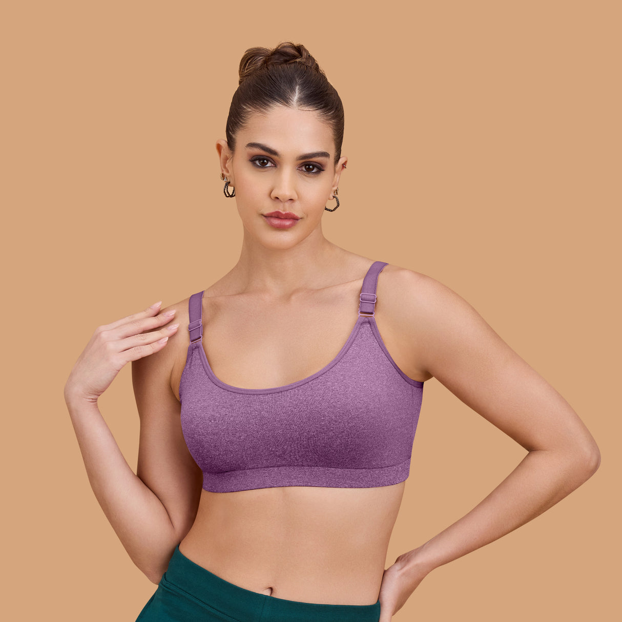 Seamless Breathable,Supportive,and Wire-Free Full Coverage Easy to Slip on Sports SQ1033